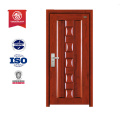 Última puerta de acero de diseño de seguridad / puerta de metal / diseño plano puerta de acero de madera blindada